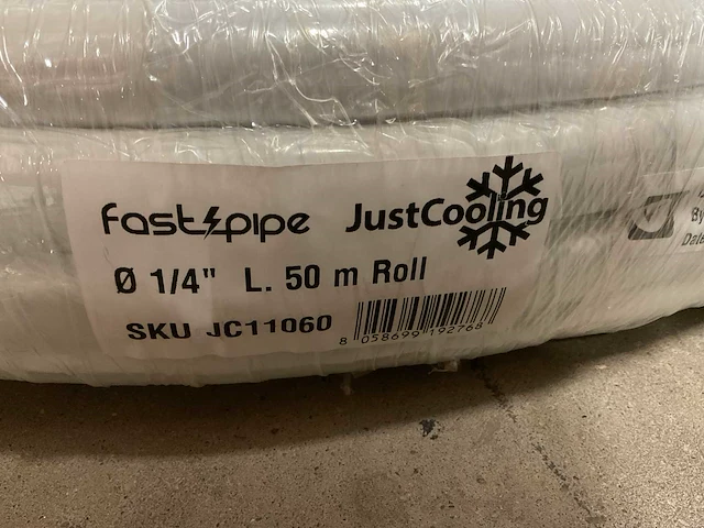 Justcooling fastpipe 1/4” rol á 50m geïsoleerde koelleiding - afbeelding 2 van  3