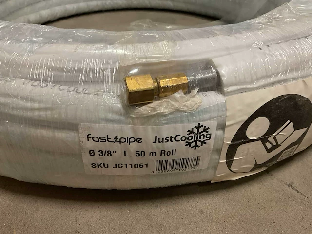 Justcooling fastpipe 3/8” rol á 50m geïsoleerde koelleiding - afbeelding 2 van  2