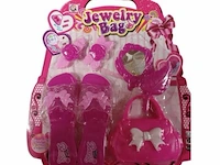 Juweel speel set - 7 delig - prinses - rose tas 1x h006