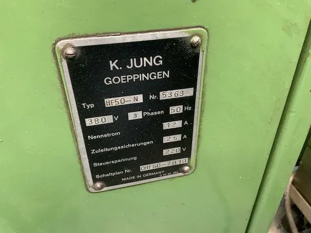 K. jung hf50-n vlakslijpmachine - afbeelding 8 van  16