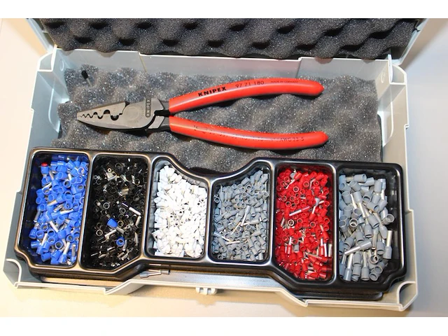 Kabelhulzenset met tang knipex - afbeelding 2 van  2