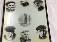 Kader met foto vissers blankenberge - afbeelding 1 van  2