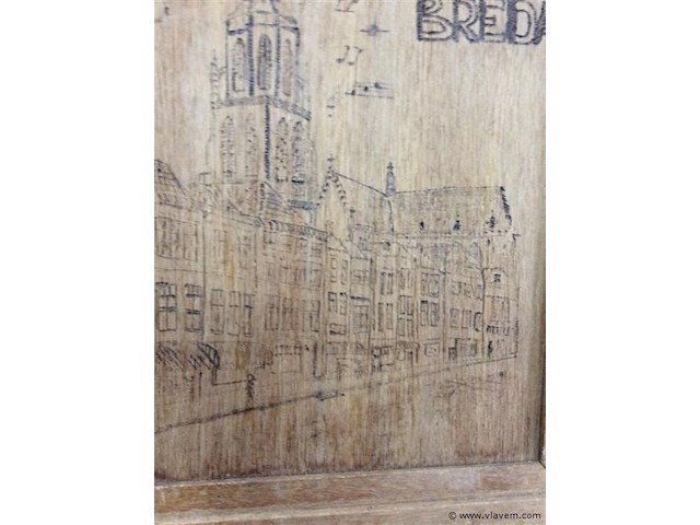 Kader vintage jazz breda houten paneel - afbeelding 3 van  3