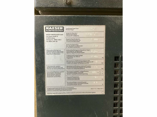 Kaeser airtower 11 schroefcompressor + persluchttank - afbeelding 10 van  10