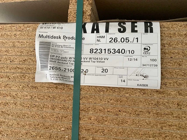 Kaiser spaanplaat wit geplastificeerd (20x) - afbeelding 3 van  3