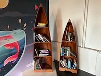 Kajak design boekenkast 190x54x35cm