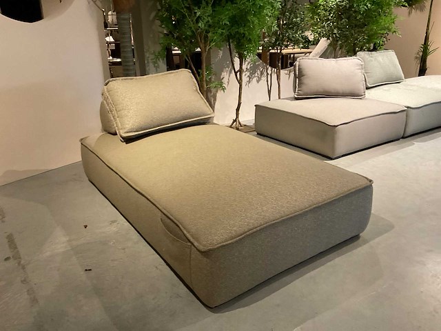 Kaki lounge tuinbank - afbeelding 1 van  10