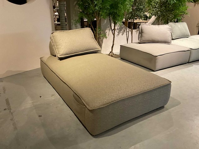 Kaki lounge tuinbank - afbeelding 3 van  10