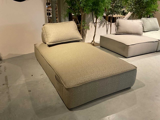 Kaki lounge tuinbank - afbeelding 4 van  10