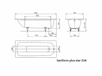Kaldewei advantage saniform plus star 334 ligbad - afbeelding 2 van  2