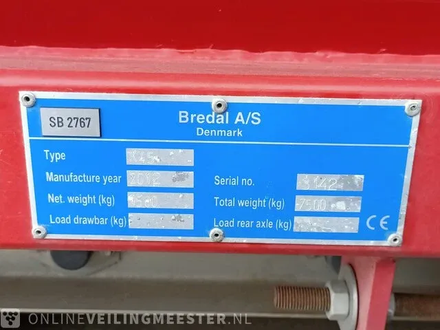 Kalkstrooier/bezandingswagen bredal, k 45, bouwjaar 2012 - afbeelding 15 van  33