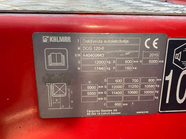 Kalmar - kalmar - forklift trucks - 2015 - afbeelding 12 van  13