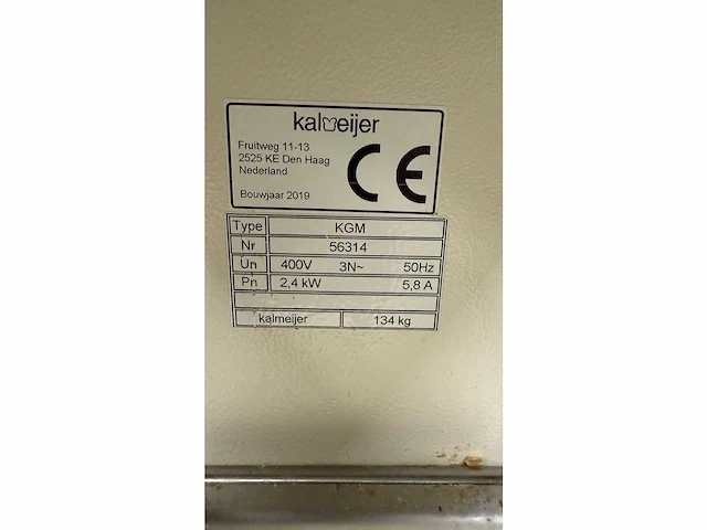 Kalmeijer - 2019 - kgm - rvs koekjesmachine met 7 kalmeijer koekjesvormwalsen - afbeelding 8 van  9
