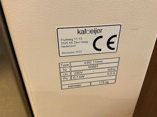 Kalmeijer kbe 11mm broodsnijmachine - afbeelding 8 van  8