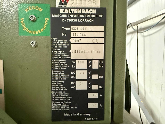 Kaltenbach - 1997 - kks h - cirkelzaagmachine metaal - afbeelding 2 van  10