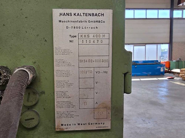 Kaltenbach - kks 400 h - cirkelzaagmachine metaal - afbeelding 2 van  10