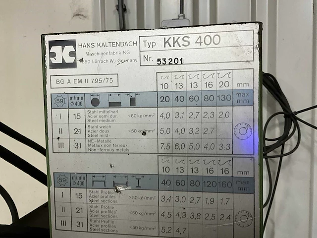 Kaltenbach kks 400 afkortcirkelzaagmachine - afbeelding 7 van  15