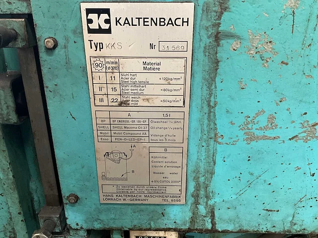 Kaltenbach kks cirkelzaagmachine metaal - afbeelding 4 van  12