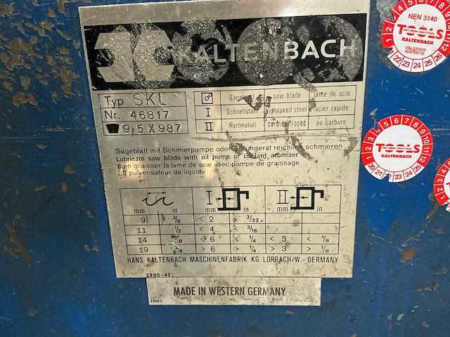 Kaltenbach skl onderloop afkortcirkelzaagmachine - afbeelding 4 van  6