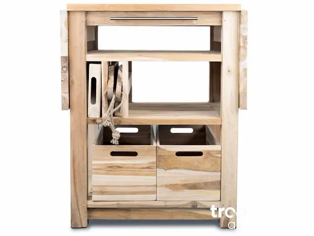 Kamado/bbq-tafel teakhout ø41 cm - afbeelding 4 van  6