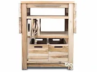 Kamado/bbq-tafel teakhout ø41 cm - afbeelding 4 van  6