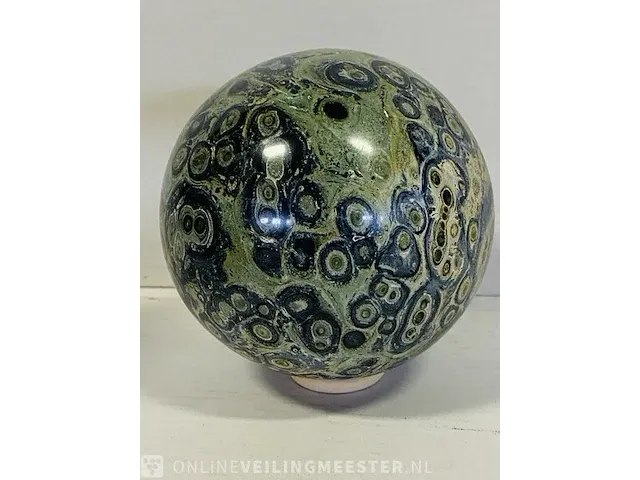 Kambaba jaspis bol blauw/groen - afbeelding 4 van  6