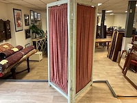 Kamerscherm hout met fluweel - afbeelding 1 van  2