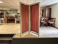 Kamerscherm hout met fluweel - afbeelding 2 van  2