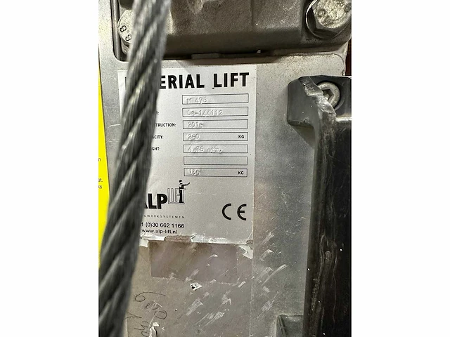 Kanaallift materiaallift alp 476 cm - afbeelding 3 van  4