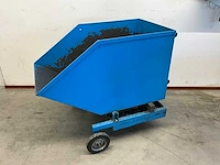 Kantel- kiepbak circa 450l v.v. heftrucksledes - afbeelding 1 van  3