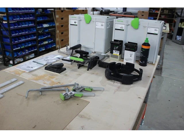 Kantenverlijmer festool conturo ka 65 gemonteerd in werktafel 95 x 215 x 95 cm. met bewerkingsset kb-ka 65 ... - afbeelding 4 van  6