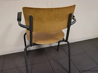 Kantine stoel met houten zitting - 53x50x46 cm - 10 stuks - afbeelding 3 van  3