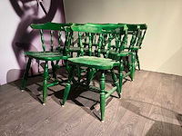 Kantinestoel hout (6x) - afbeelding 1 van  6