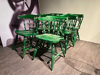 Kantinestoel hout (6x) - afbeelding 2 van  6