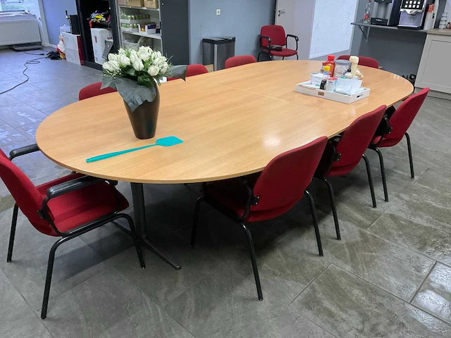 Kantinetafel met 8 stoelen - afbeelding 3 van  4