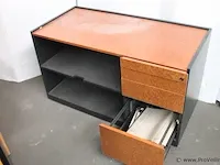 Kantoorkast voorzien van 2 vakken en 4 laden - 123x58x70cm - afbeelding 1 van  6