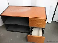 Kantoorkast voorzien van 2 vakken en 4 laden - 123x58x70cm - afbeelding 2 van  6