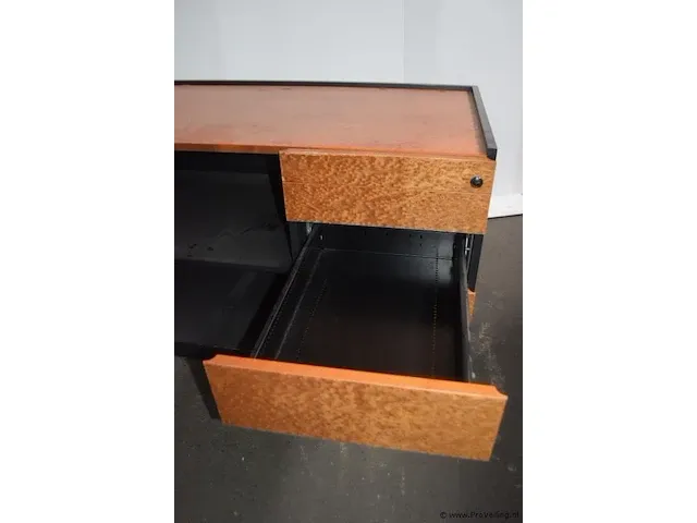 Kantoorkast voorzien van 2 vakken en 4 laden - 123x58x70cm - afbeelding 4 van  6