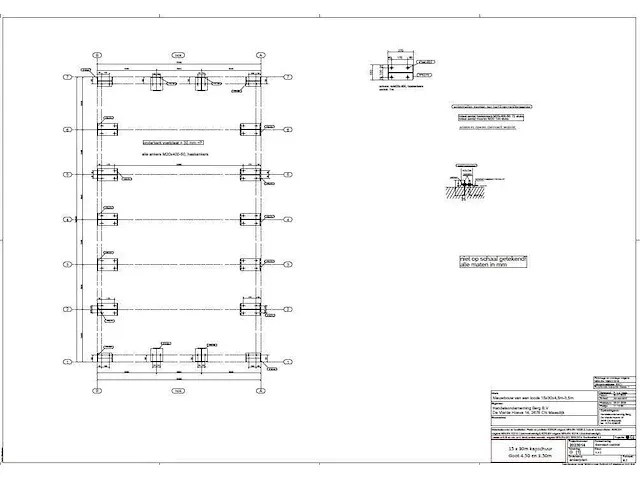 Kapschuur - staalconstructie 15 x 30 meter (450m2) - afbeelding 7 van  17