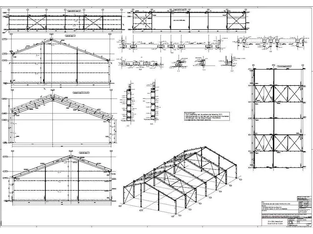 Kapschuur - staalconstructie 15 x 30 meter (450m2) - afbeelding 11 van  17