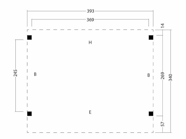 Kapschuur economy - overkapping 4000x3000x2750mm - afbeelding 4 van  6