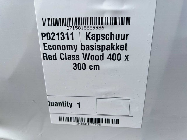 Kapschuur economy - overkapping 4000x3000x2750mm - afbeelding 6 van  6