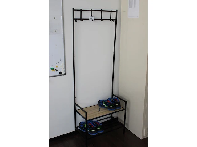 Kapstok met voetenbank afm. 63 x 33 x 171 cm - afbeelding 2 van  2