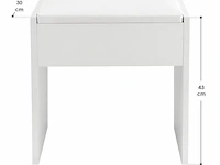 Kaptafel krukje melly wit - afbeelding 7 van  7