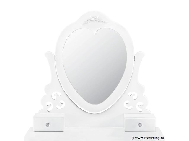 Kaptafel / schminktafel julia incl. krukje & spiegel - afbeelding 5 van  7