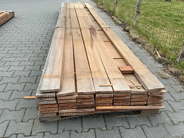 Kapur hardhout vlonderplank (5200x145x21mm) (50x) - afbeelding 4 van  4