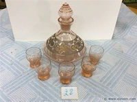 Karaf met druppelglaasjes - afbeelding 1 van  3