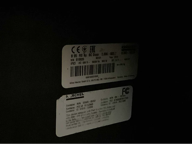 Karcher - b 95 rs bp - schrob-zuig machine - afbeelding 9 van  9