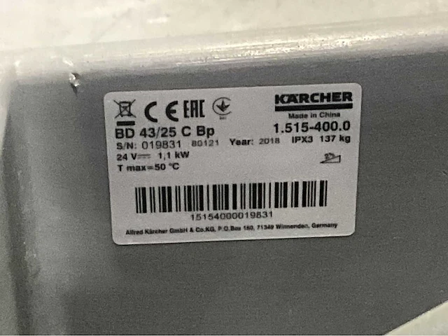 Karcher bd 43/25 c bp pack zelfrijdende schrobmachine - afbeelding 5 van  13