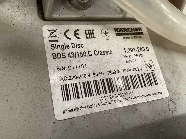 Kärcher bds 43/150c classic vloerreiniger - afbeelding 6 van  6